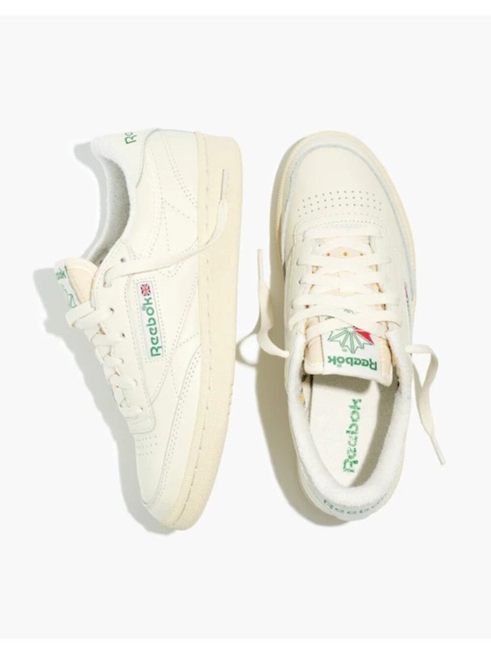 Reebok® Club C 85 Vintage Sneakers Chalk/Alabaster/Glen Green NH503